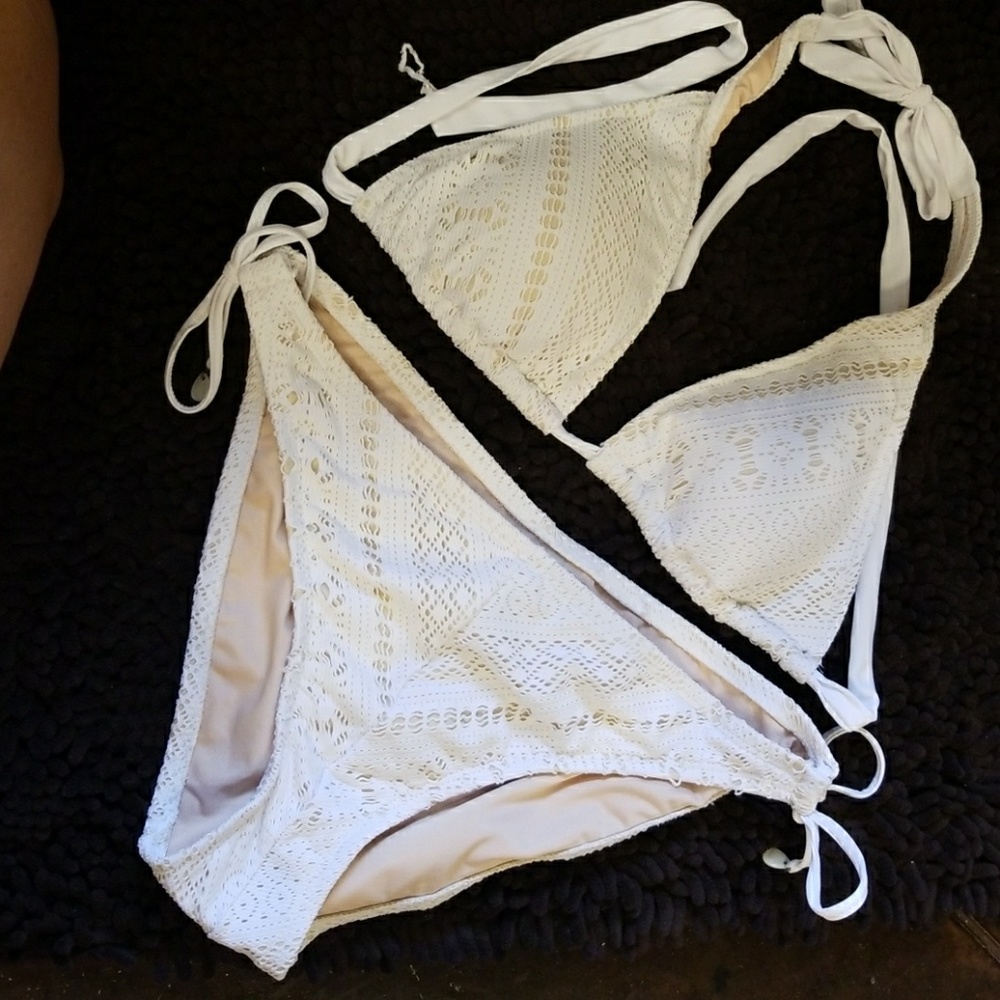 White,  nude 2 piece,  never worn